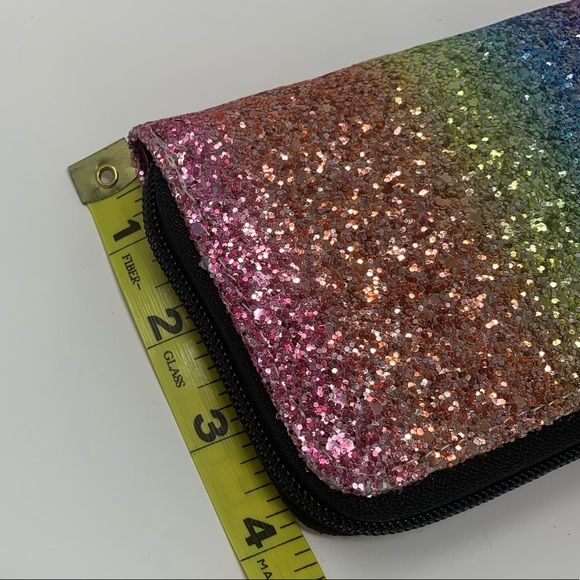 COPY - 🌈 RAINBOW 🌈 GLITTER Wristlet Wallet new - Picture 6 of 8